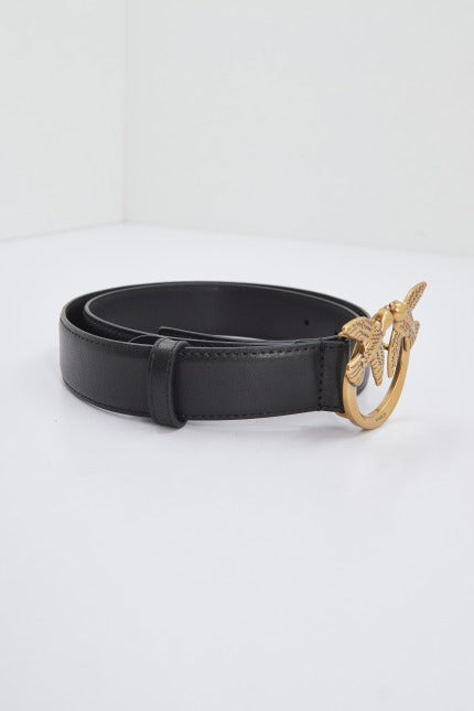 PINKO LOVE BERRY H BELT VITE en color NEGRO  (2)