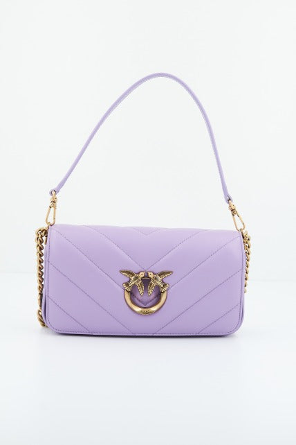 PINKO LOVE CLICK BAGUETTE MIN en color VIOLETA  (2)