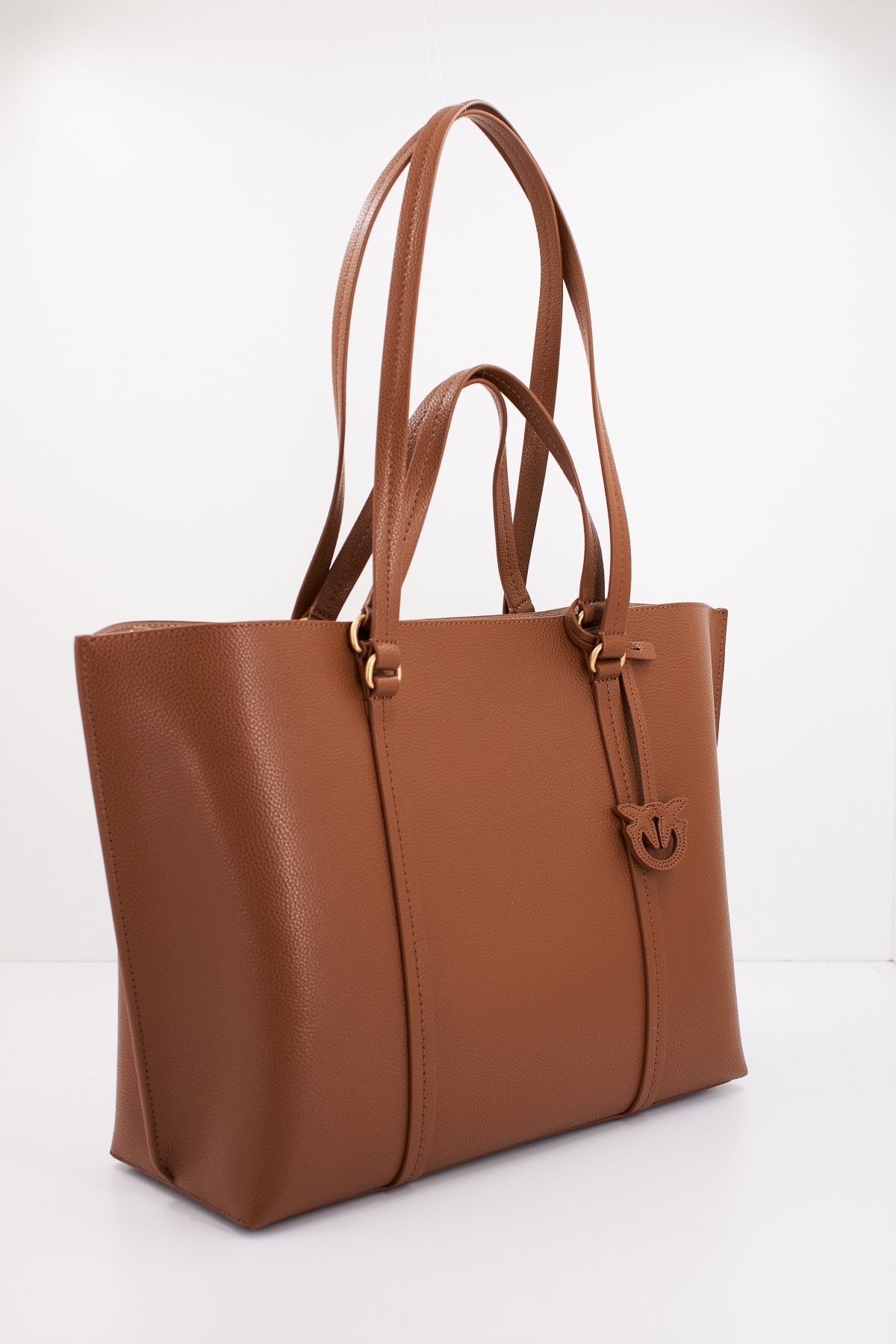 PINKO CARRIE SHOPPER BIG en color MARRON  (2)