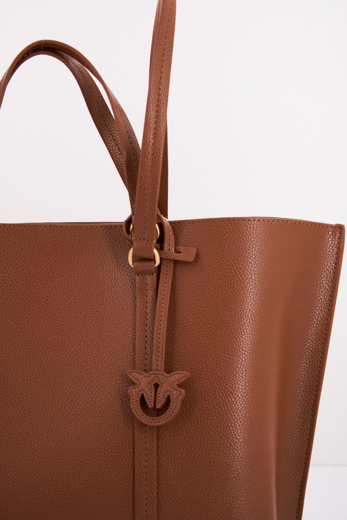 PINKO CARRIE SHOPPER BIG en color MARRON  (4)