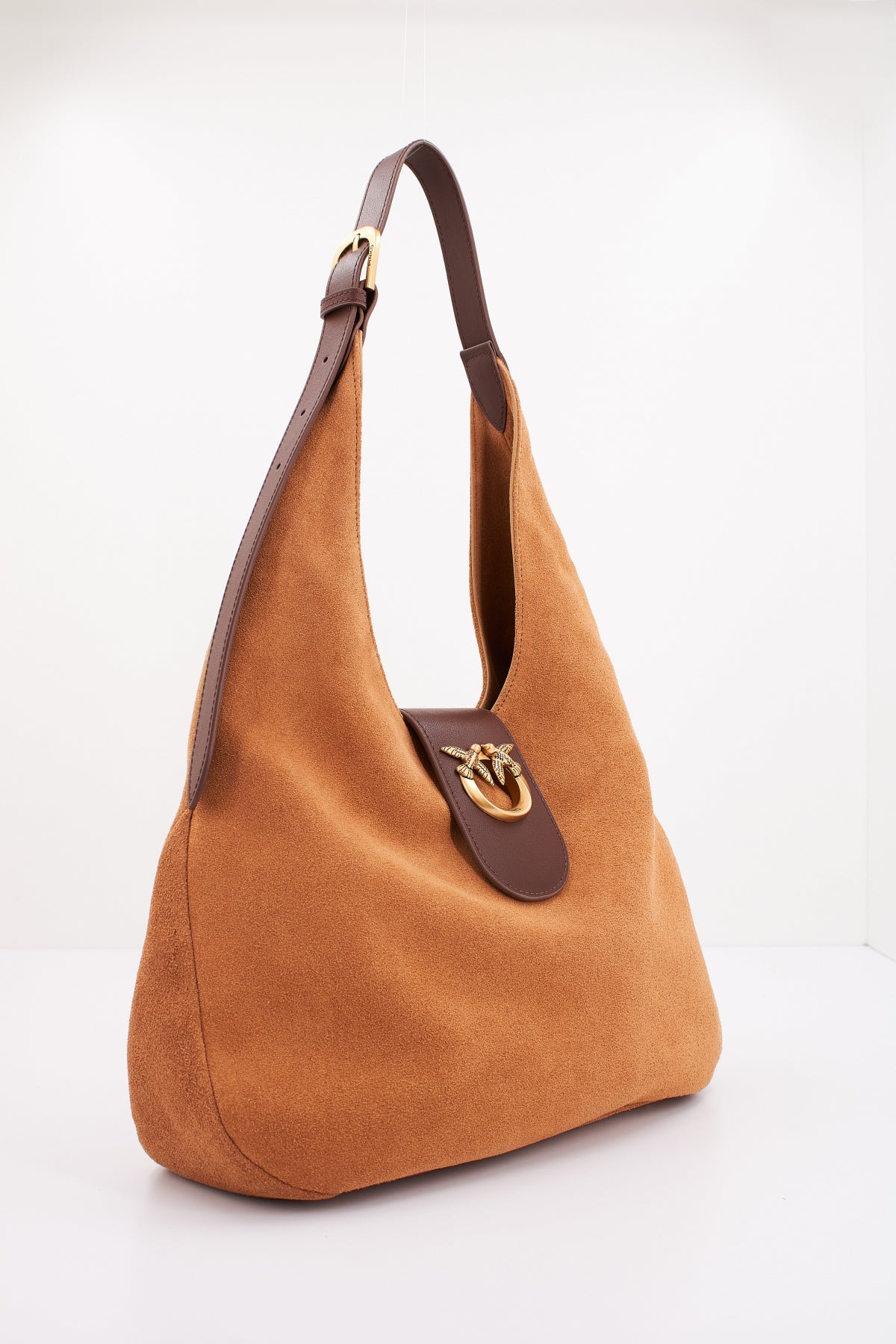 PINKO HOBO MINI en color MARRON CLARO  (2)