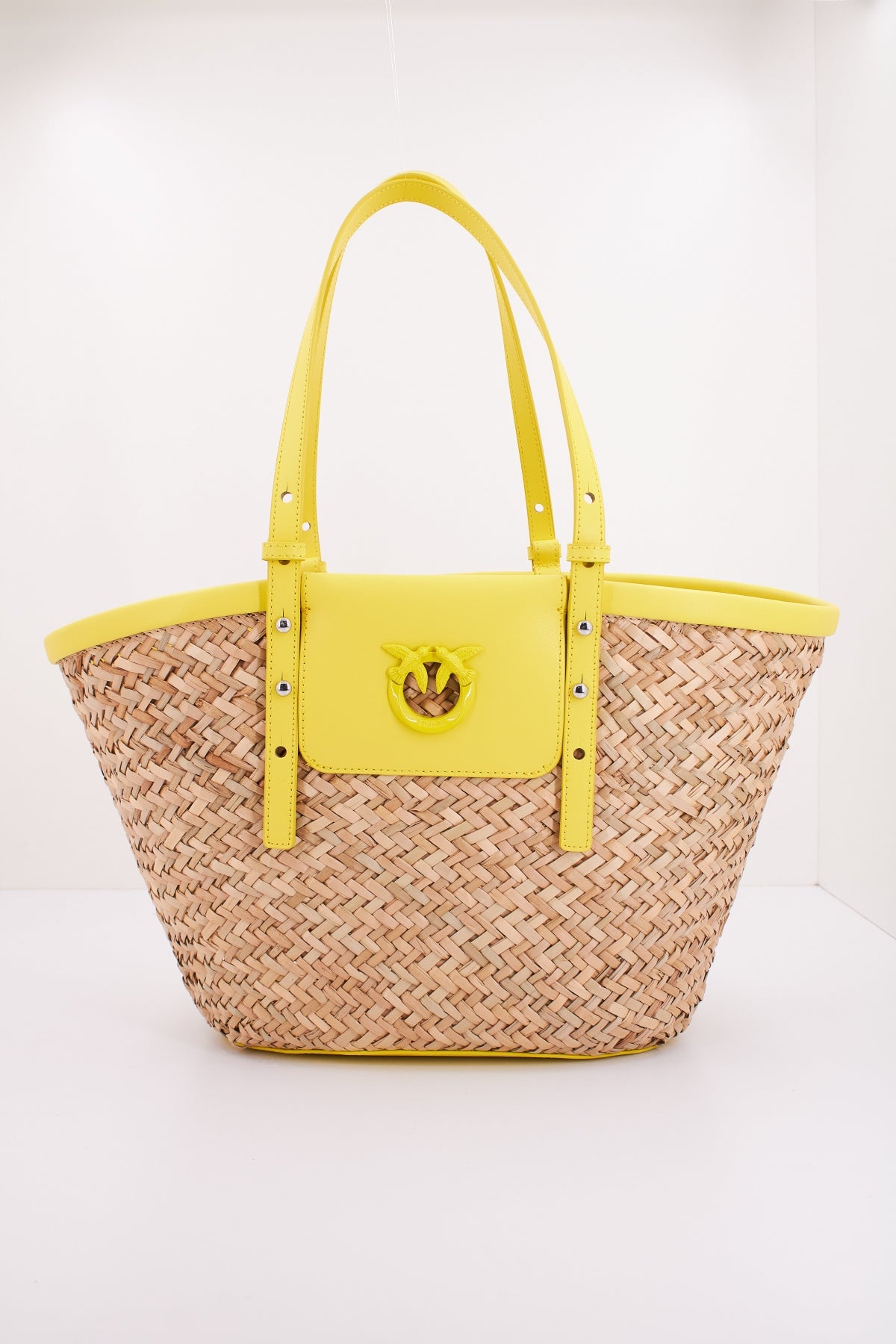 PINKO  LOVE SUMMER BASKET en color AMARILLO  (1)