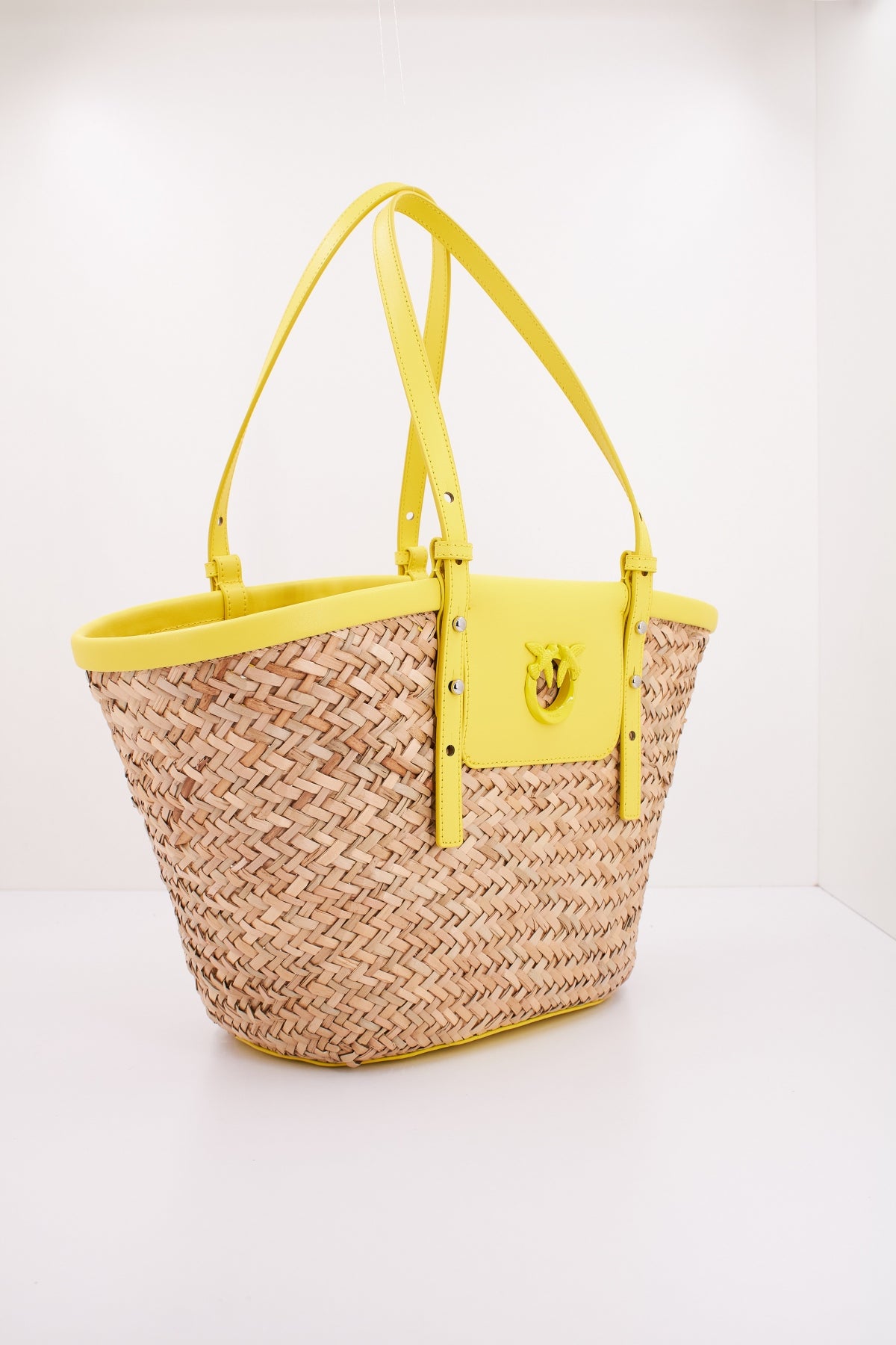 PINKO  LOVE SUMMER BASKET en color AMARILLO  (2)