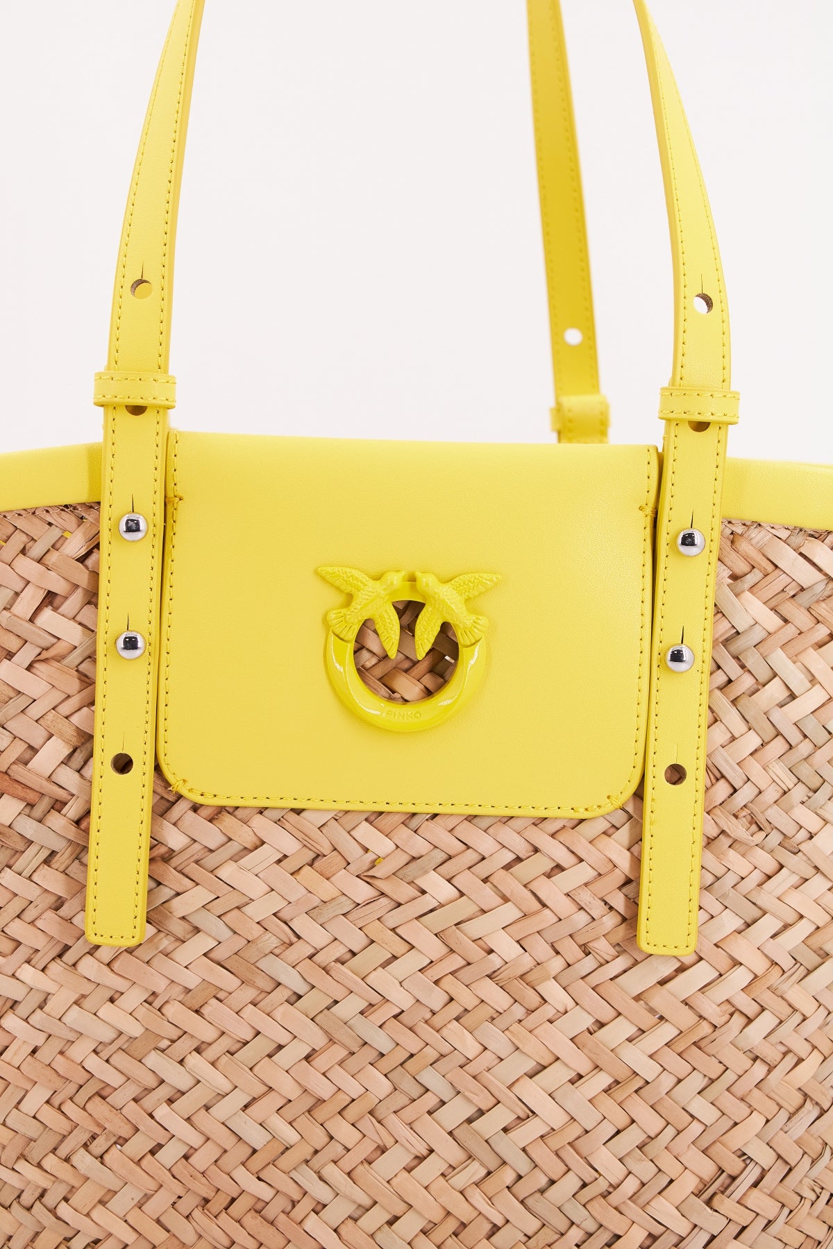 PINKO  LOVE SUMMER BASKET en color AMARILLO  (4)