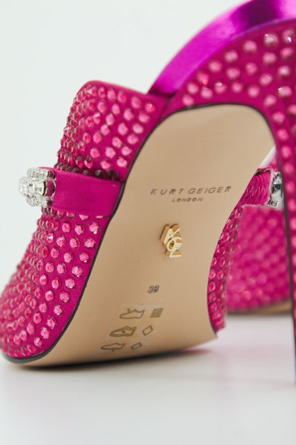 KURT GEIGER LONDON DUKE CRYSTAL en color ROSA  (4)