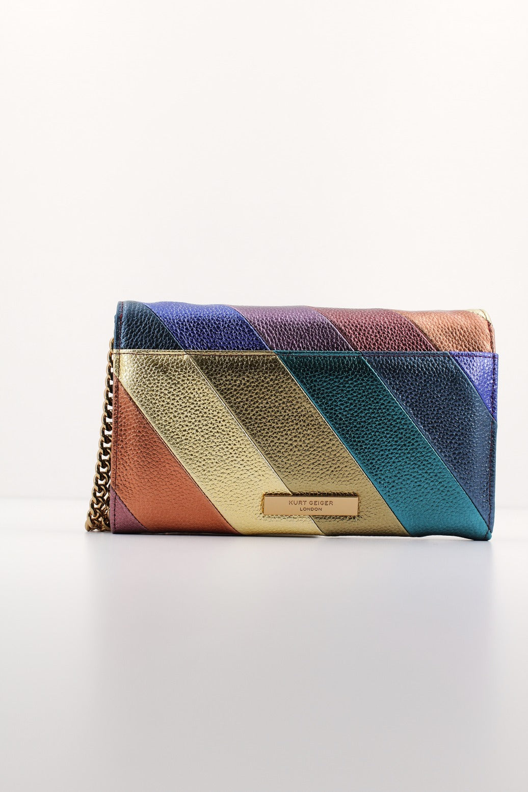 KURT GEIGER LONDON WALLET ON CHAIN LEATHER en color MULTICOLOR  (3)