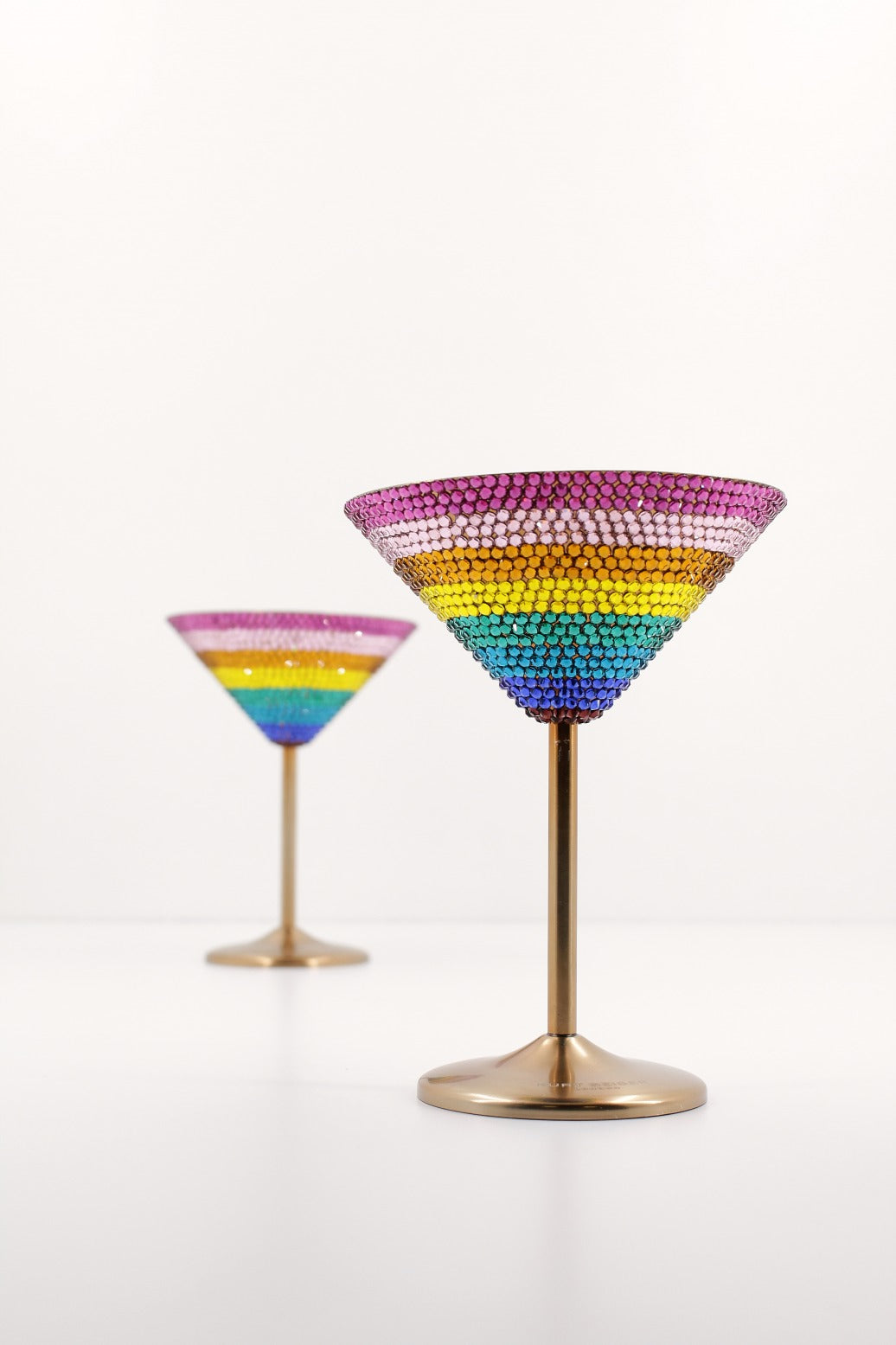 KURT GEIGER LONDON CRYSTAL MARTINI GLASSES en color MULTICOLOR  (2)