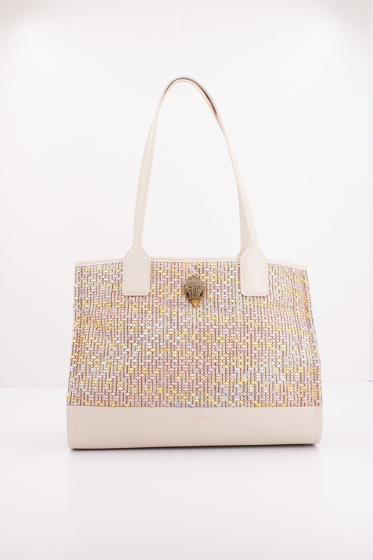 KURT GEIGER LONDON RAFFIA SQ SM SHOPPER en color BEIS  (2)