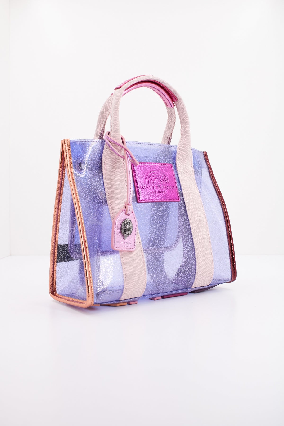 KURT GEIGER LONDON VINYL SM SOUTHBANK TOTE en color VIOLETA  (1)