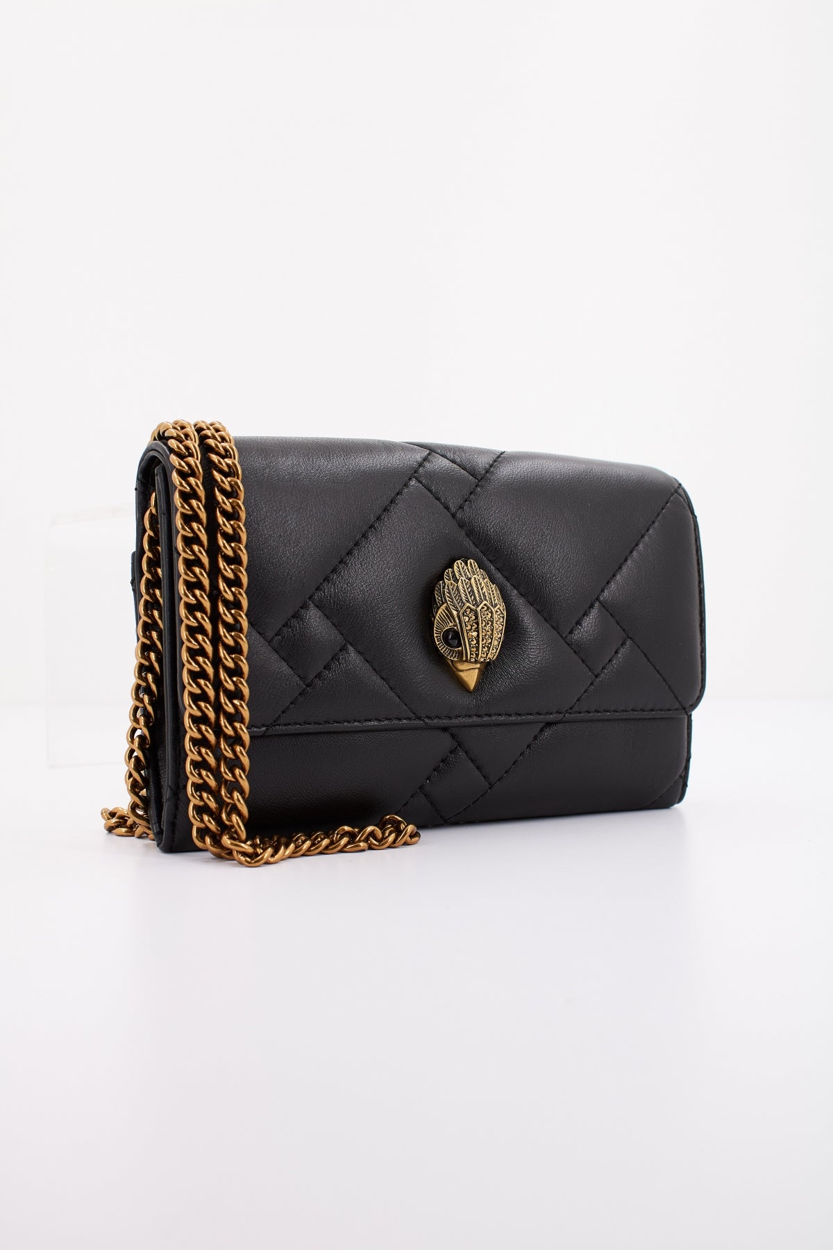 KURT GEIGER LONDON WALLET ON CHAIN PUFF en color NEGRO  (2)