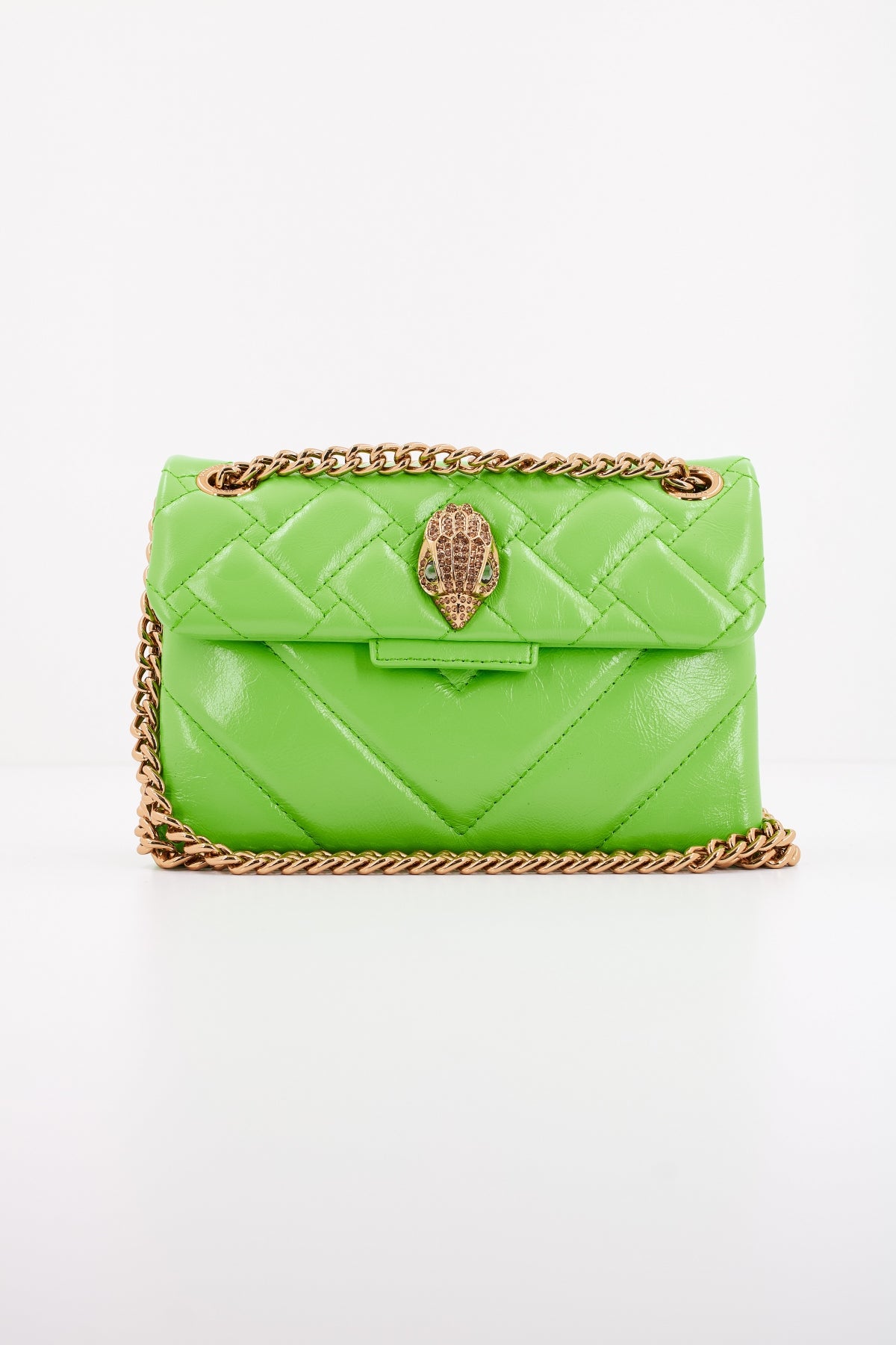 KURT GEIGER LONDON  LEATHER MINI KENSINGTON en color VERDE  (1)