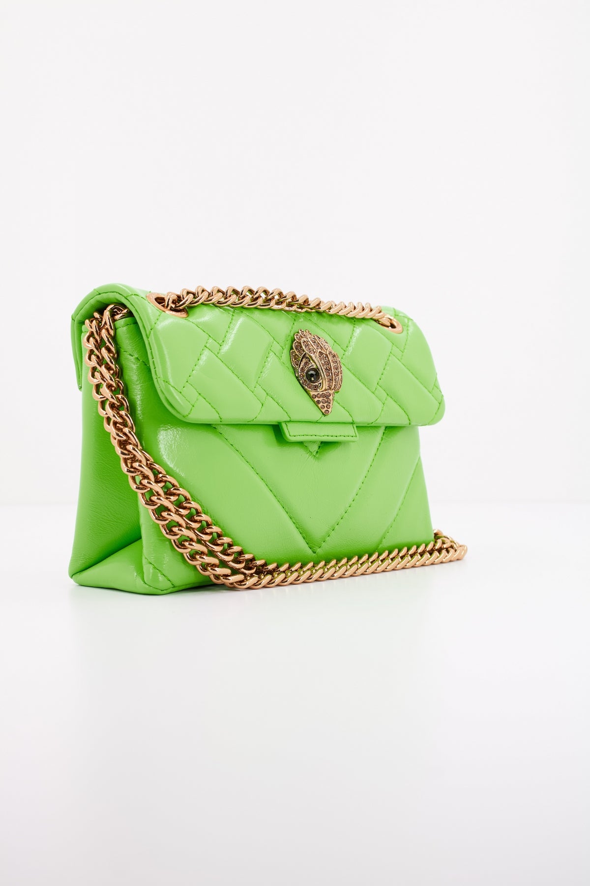 KURT GEIGER LONDON  LEATHER MINI KENSINGTON en color VERDE  (2)