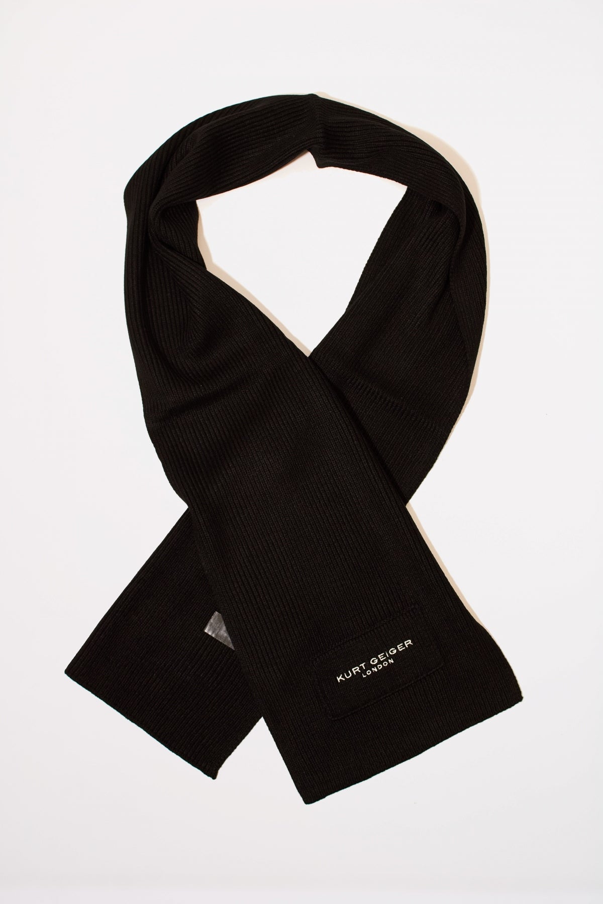 KURT GEIGER LONDON KGL KNITTED SCARF en color NEGRO  (2)