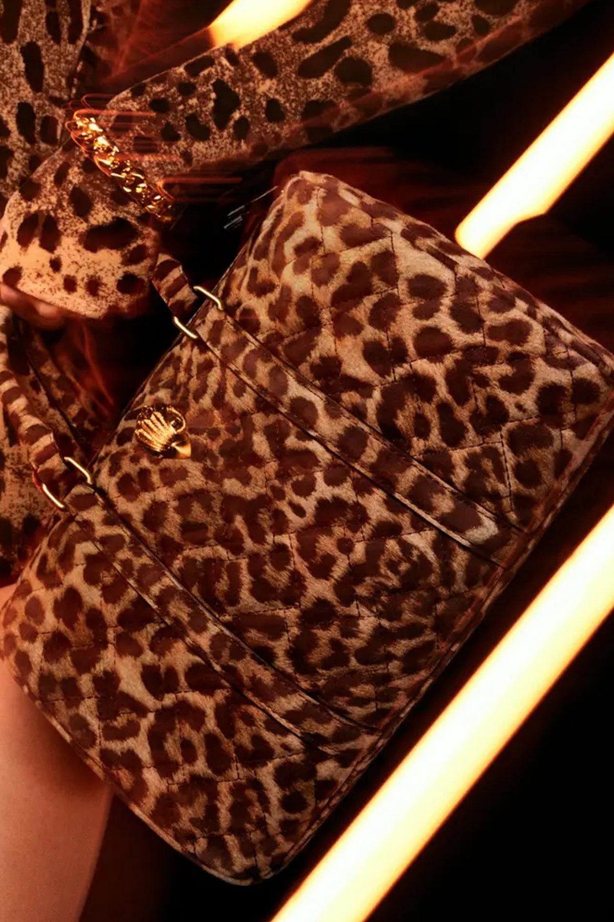 KURT GEIGER LONDON BOLSO KENSINGTON BOSTON en color ANIMAL PRINT  (4)