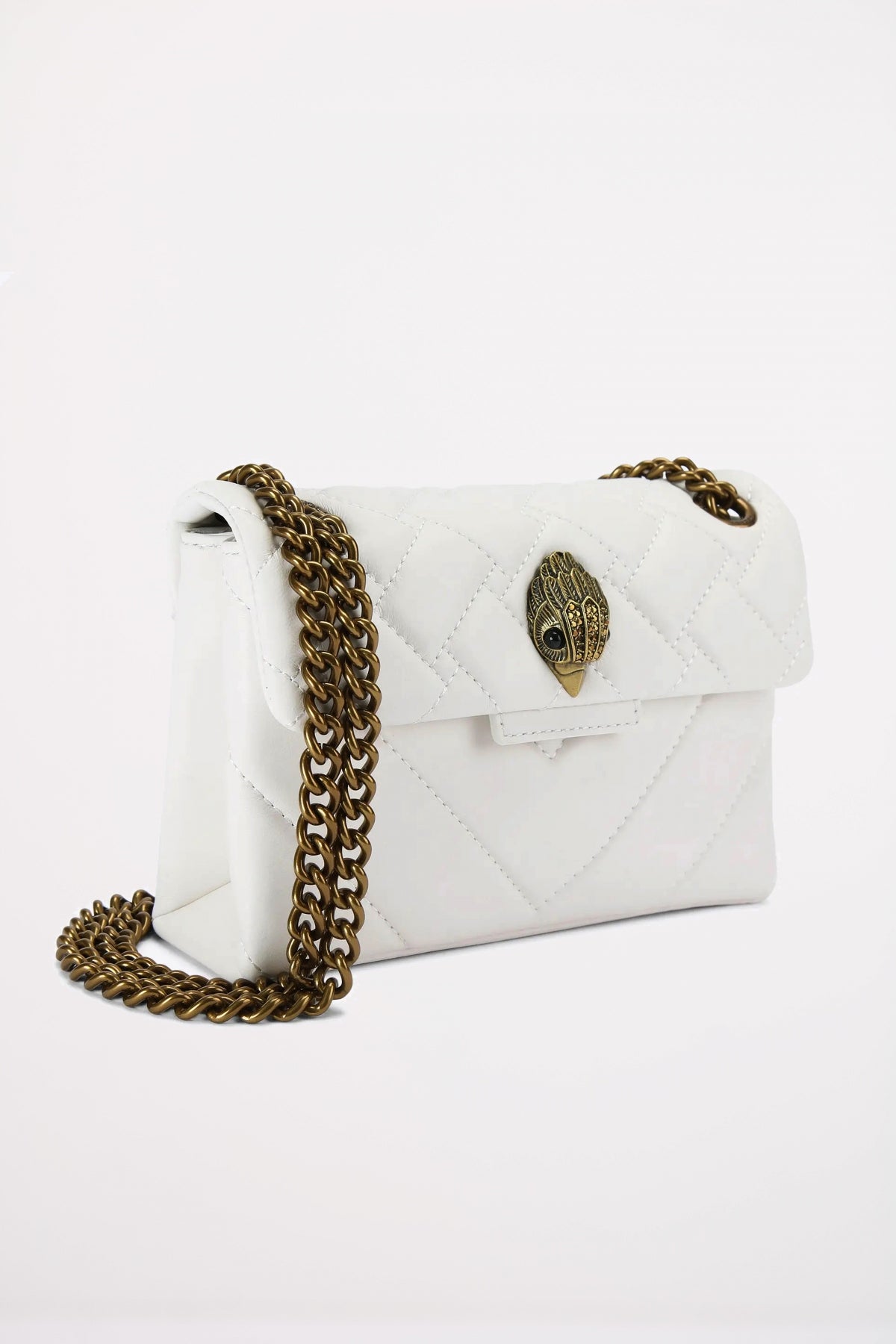 KURT GEIGER LONDON MINI LEATHER KENSINGTON BAG en color BLANCO  (2)