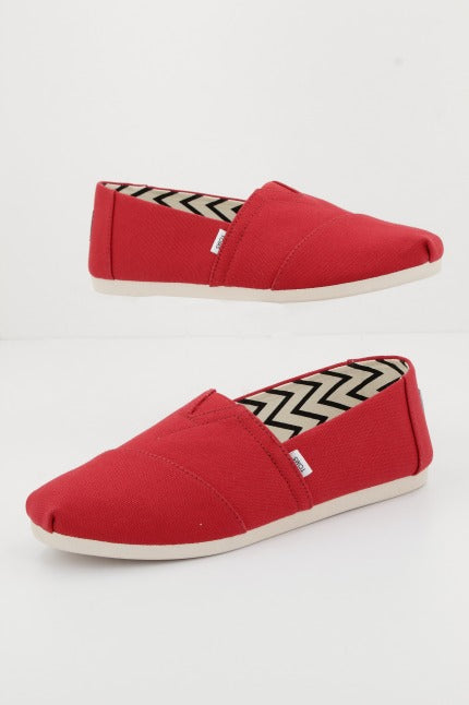 TOMS RED RECYCLED COTTON CANVAS en color ROJO  (1)