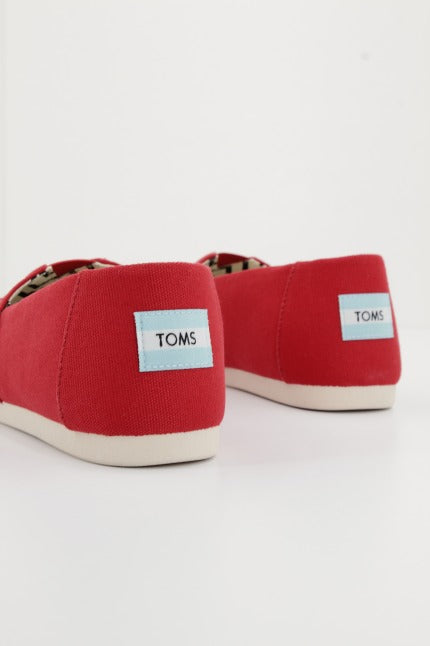 TOMS RED RECYCLED COTTON CANVAS en color ROJO  (3)