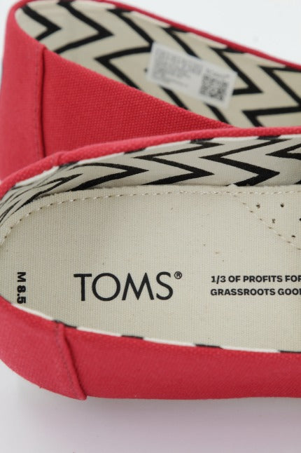 TOMS RED RECYCLED COTTON CANVAS en color ROJO  (4)