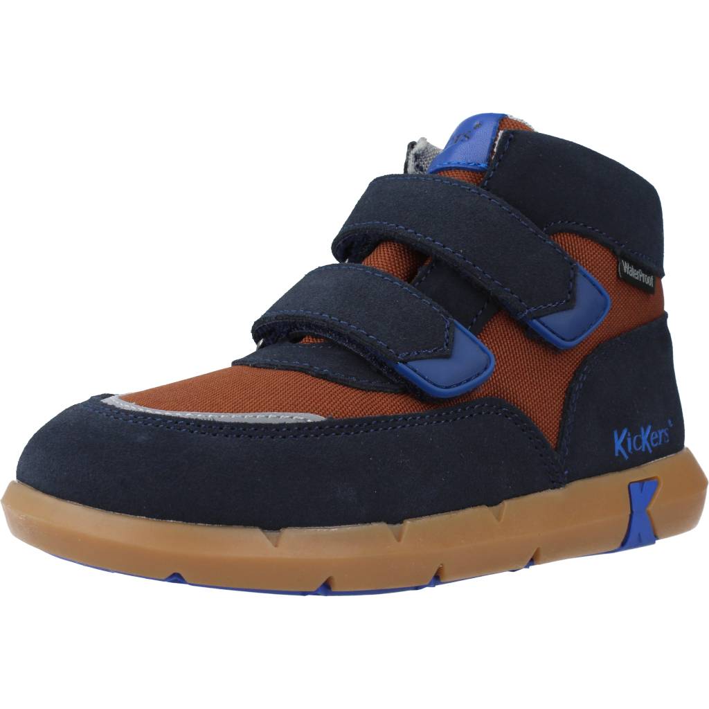 KICKERS SNEAKER TEXTILE SUEDE PU en color AZUL  (1)