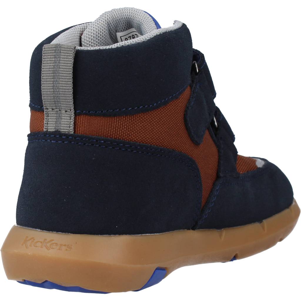 KICKERS SNEAKER TEXTILE SUEDE PU en color AZUL  (3)