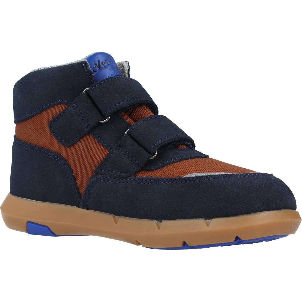 KICKERS SNEAKER TEXTILE SUEDE PU en color AZUL  (5)