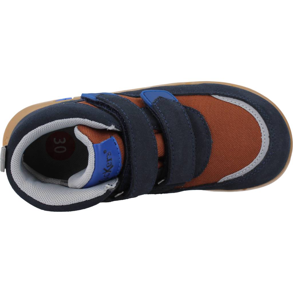 KICKERS SNEAKER TEXTILE SUEDE PU en color AZUL  (7)