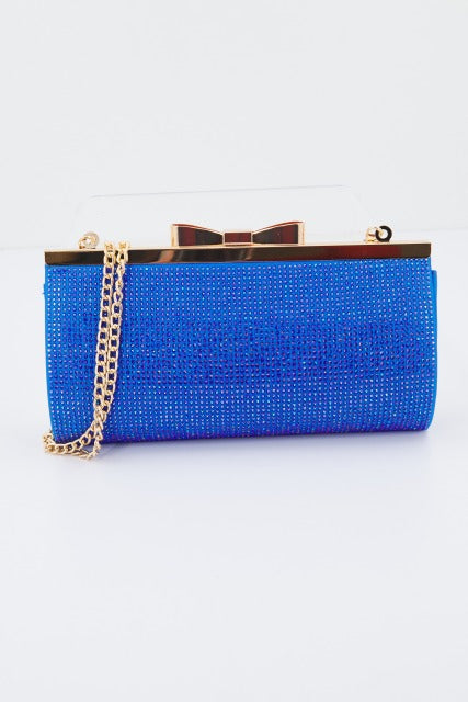 MENBUR M BOLSO CARTERA DETALLE STRASS en color AZUL  (2)