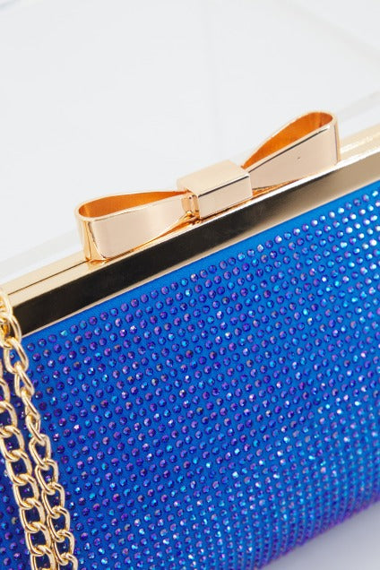 MENBUR M BOLSO CARTERA DETALLE STRASS en color AZUL  (4)