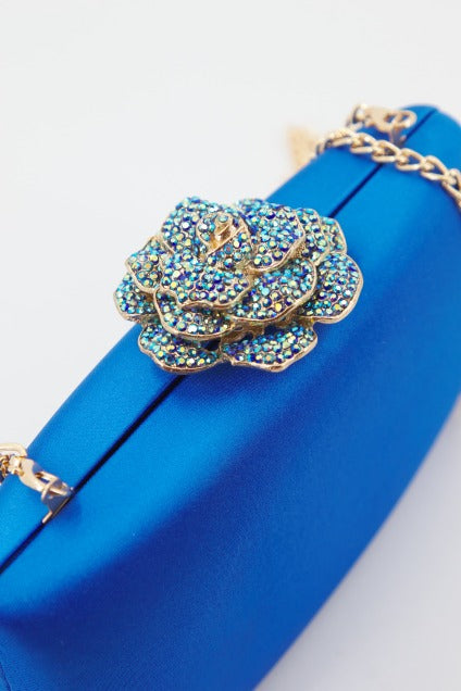 MENBUR M BOLSO FIESTA CLUTCH DETALLE en color AZUL  (4)