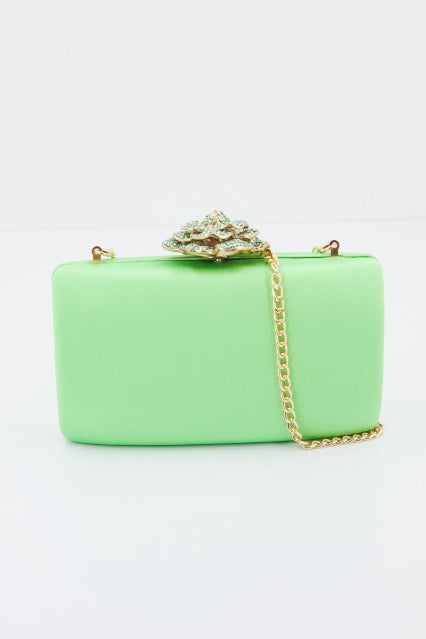 MENBUR M BOLSO FIESTA CLUTCH DETALLE en color VERDE  (1)