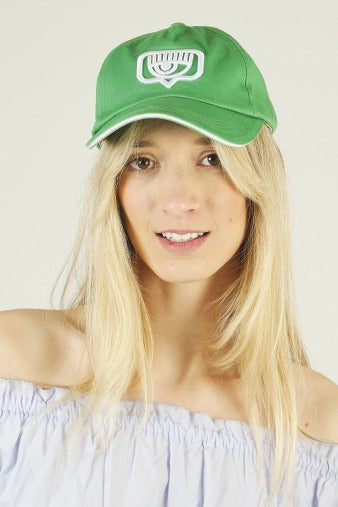 CHIARA FERRAGNI EYELIKE BASEBALL CAP en color VERDE  (5)