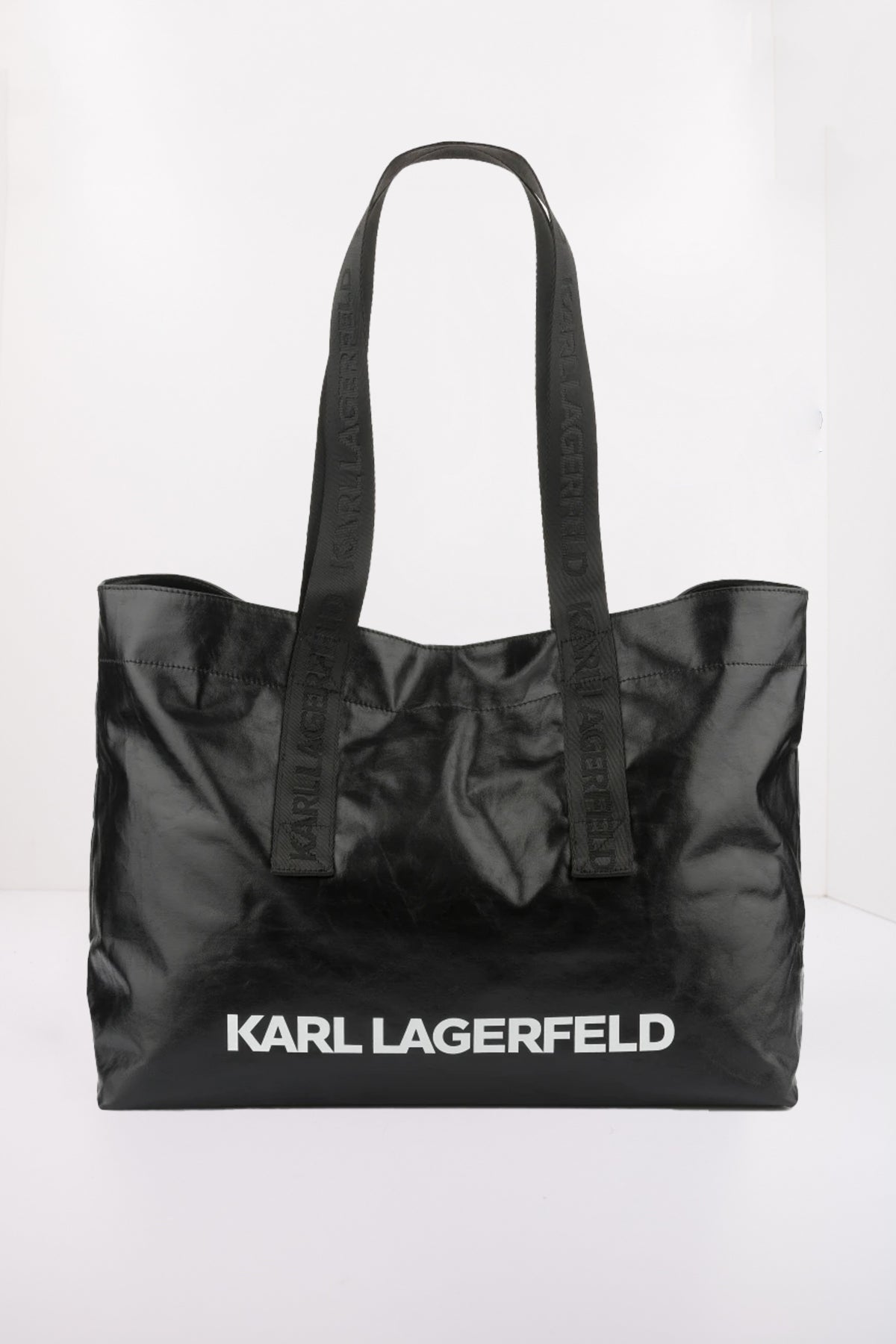 KARL LAGERFELD K/ESSENTIAL COATED SHOPPER en color NEGRO  (2)