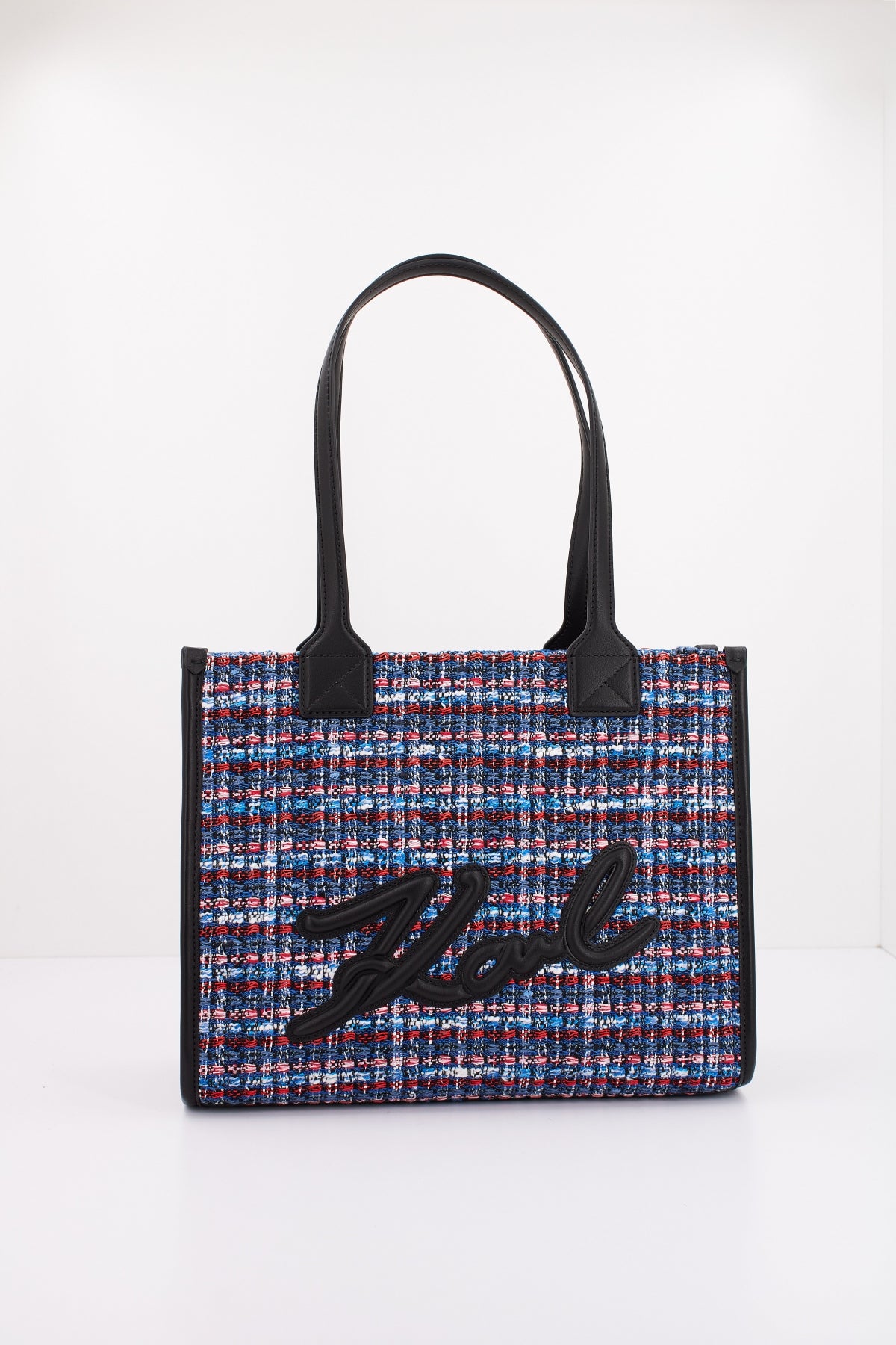 KARL LAGERFELD K/SKUARE SP MD TOTE BOUCLE en color AZUL  (1)