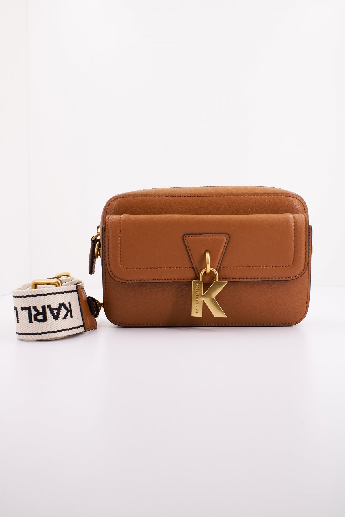 KARL LAGERFELD K/LOCK CAMERABAG en color MARRON  (1)