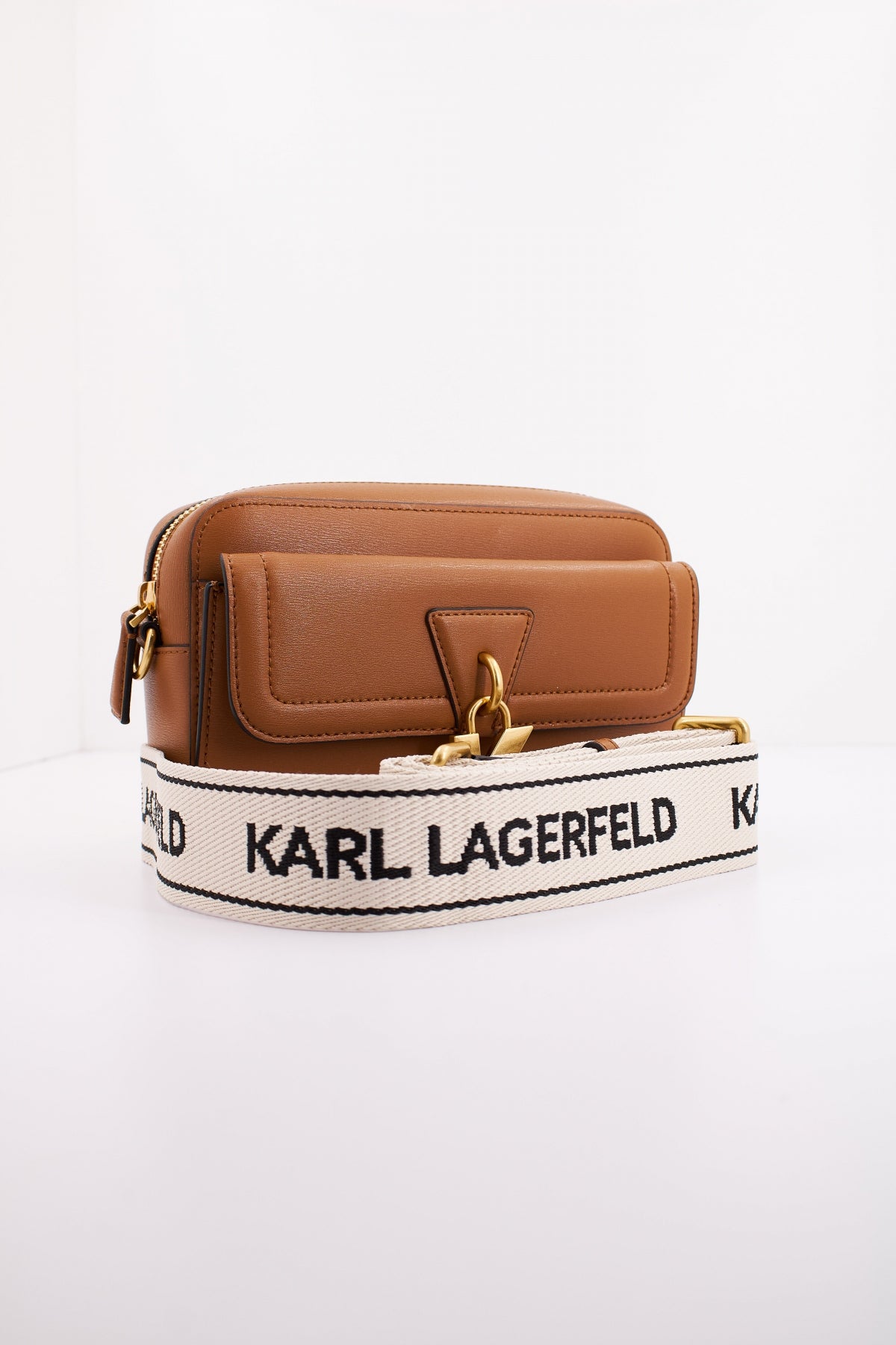 KARL LAGERFELD K/LOCK CAMERABAG en color MARRON  (4)