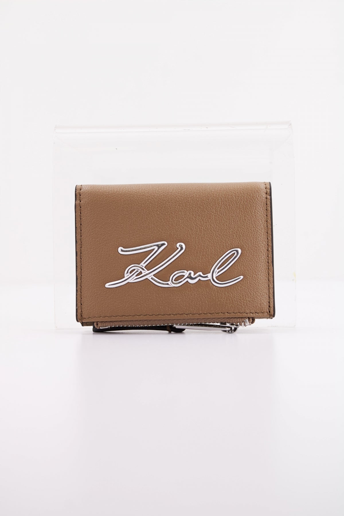 KARL LAGERFELD K/SIGNATURE . TRIFOLD ZI en color MARRON  (1)