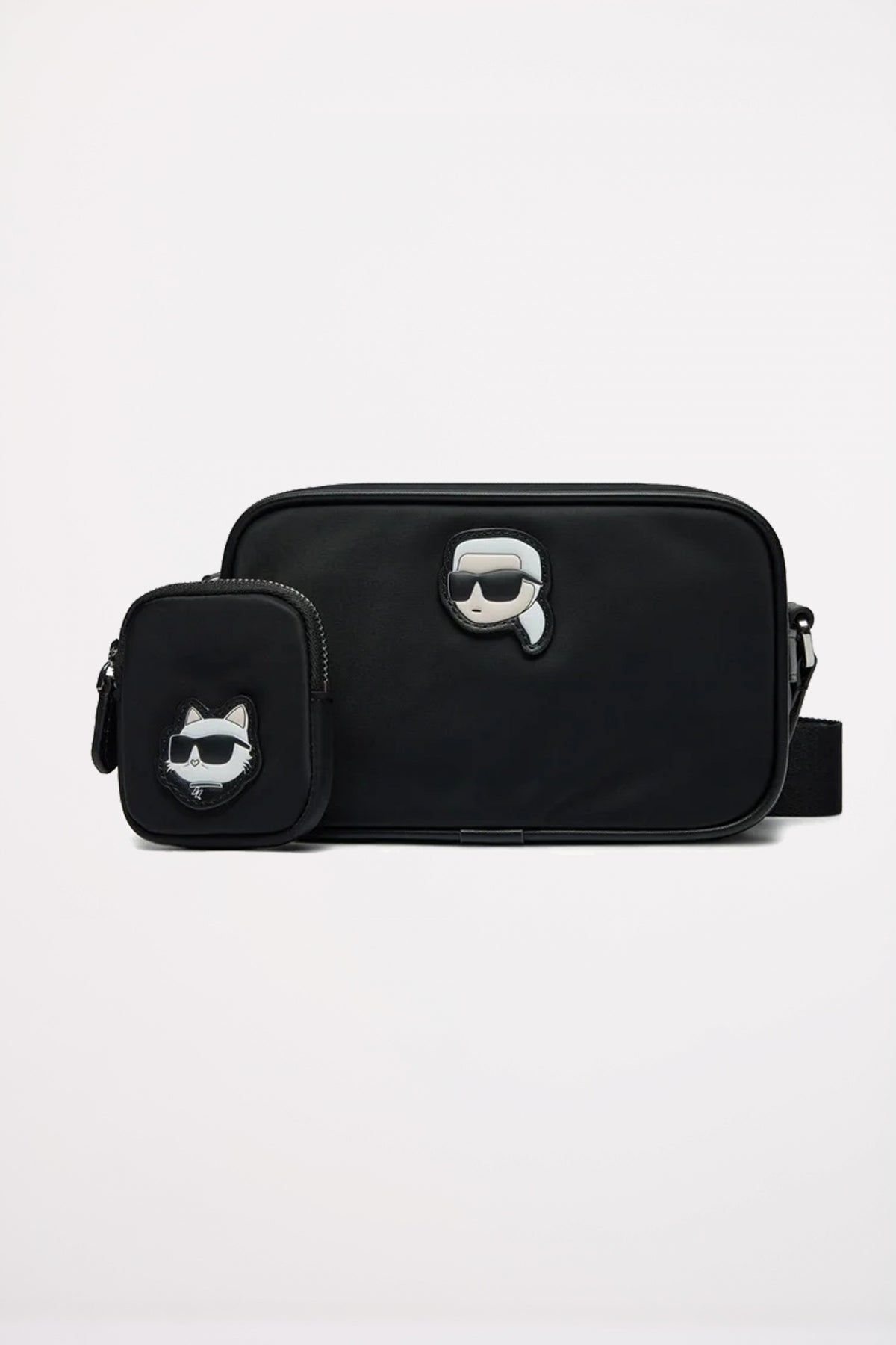 KARL LAGERFELD IKON NYLON CAMERA BAG en color NEGRO  (1)