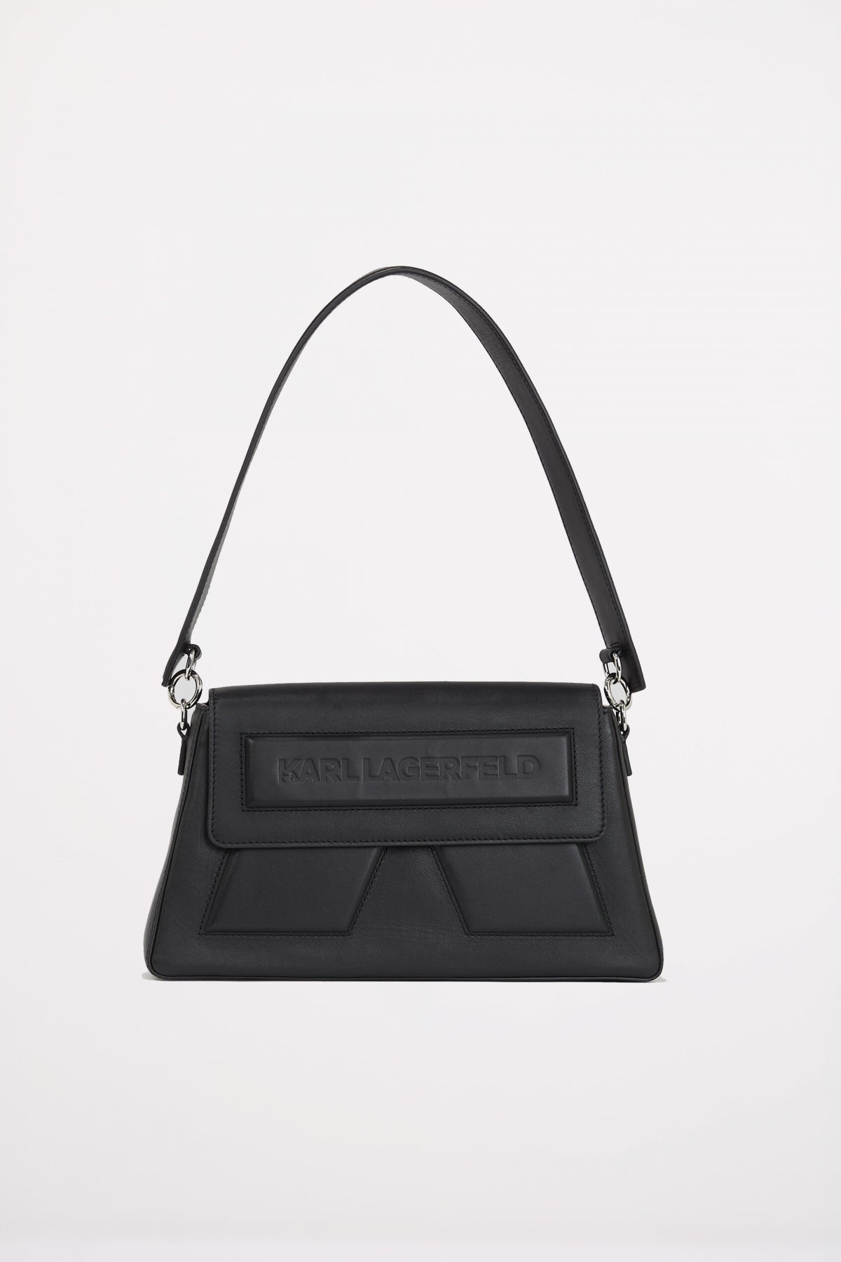 KARL LAGERFELD IKON K SOFT SHOULDER BAG en color NEGRO  (1)