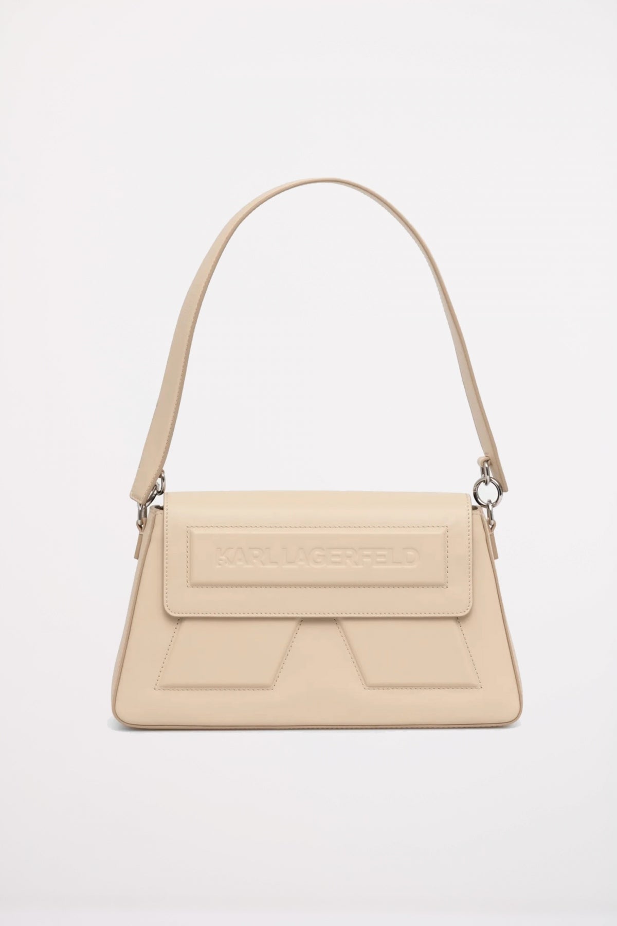 KARL LAGERFELD IKON K SOFT SHOULDER BAG en color MARRON CLARO  (1)