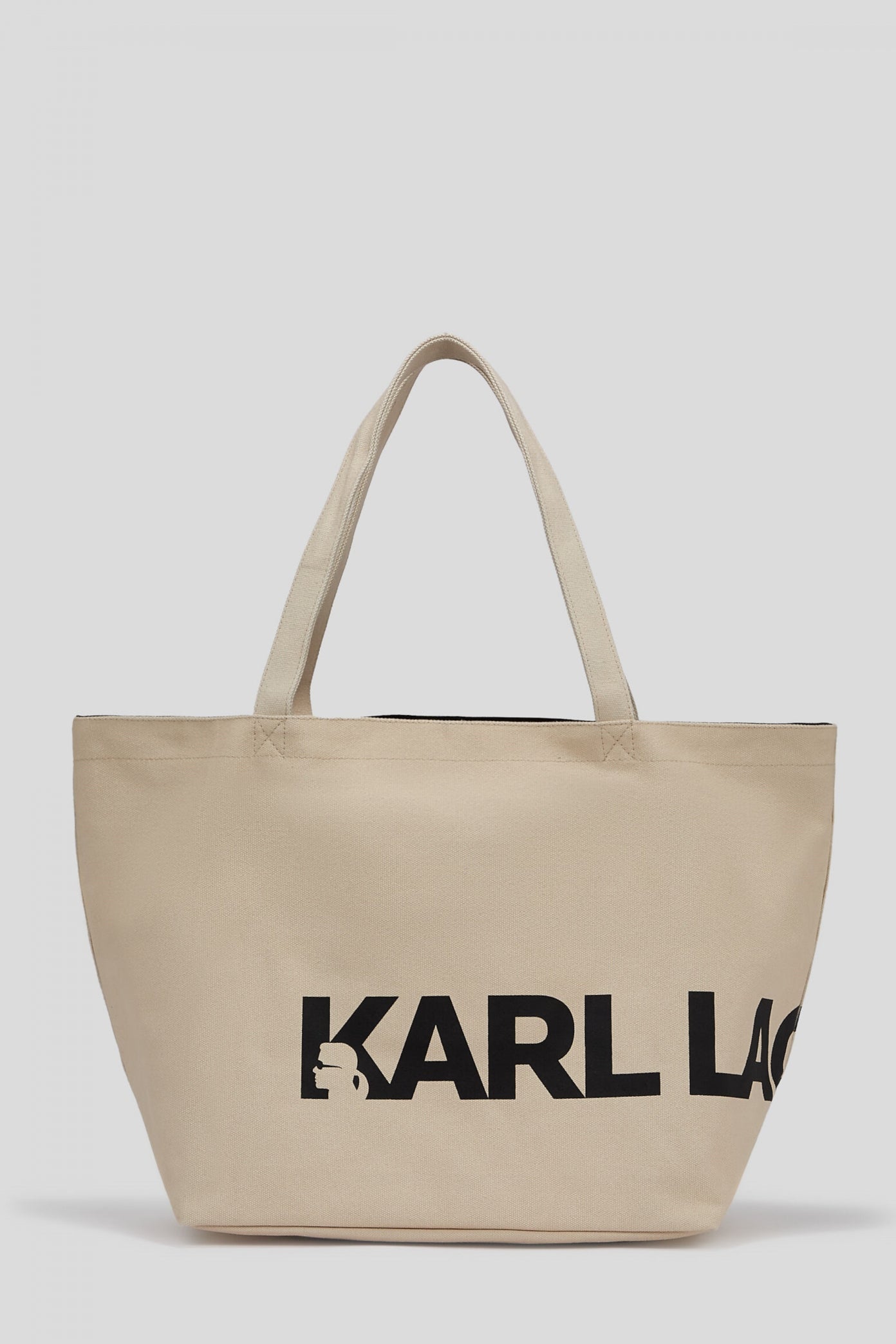 KARL LAGERFELD ESSENTIAL BIG LOGO SHOPPER en color BEIS  (1)