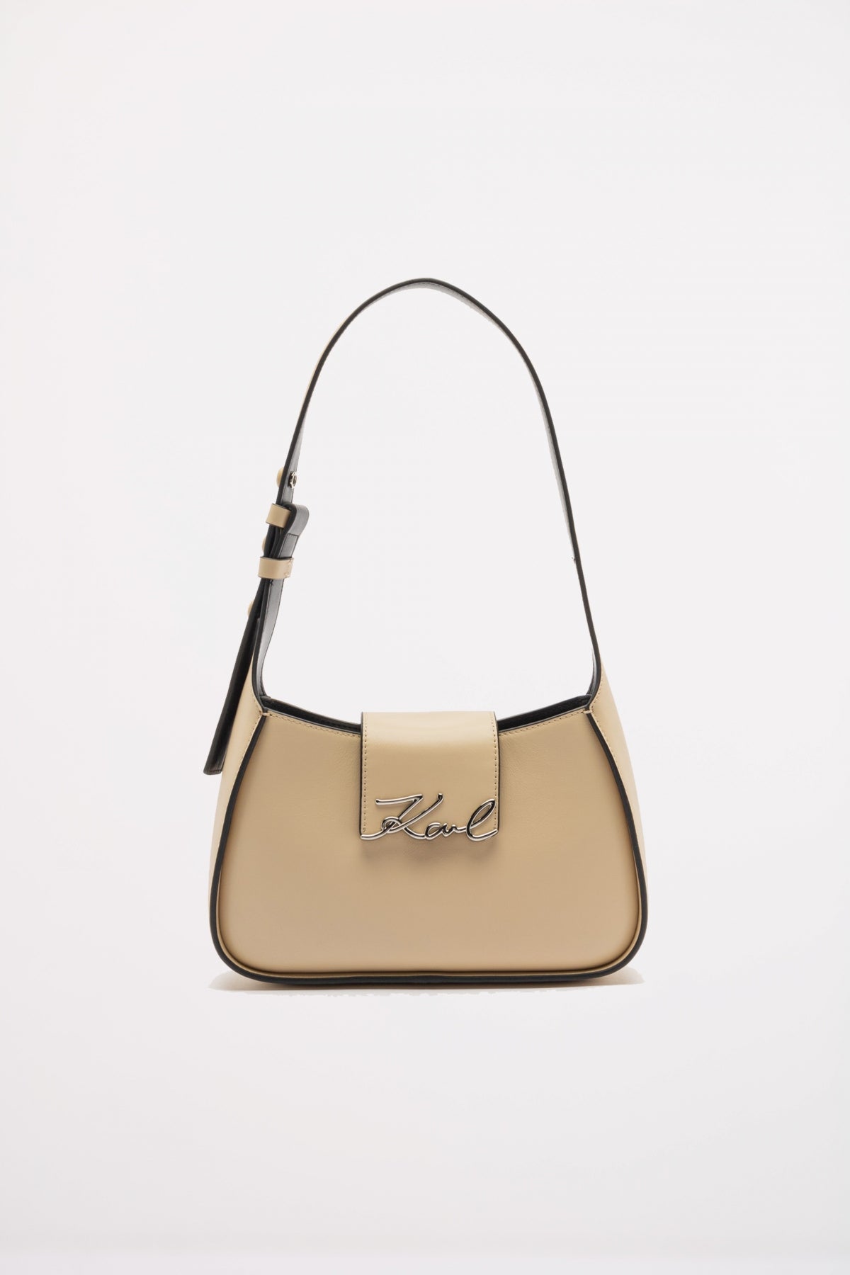 KARL LAGERFELD SIGNATURE SM SHOULDER BAG en color BEIS  (1)