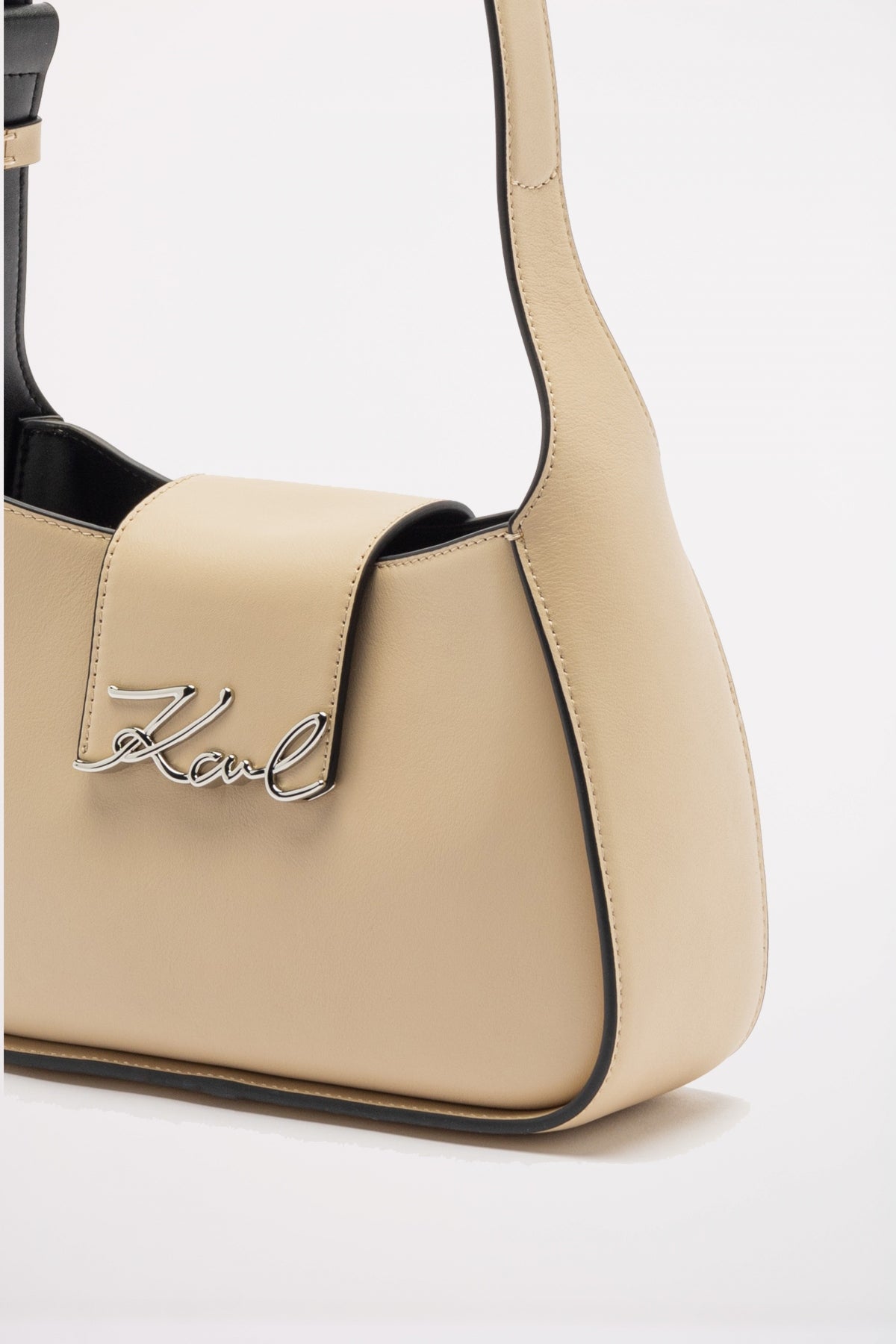 KARL LAGERFELD SIGNATURE SM SHOULDER BAG en color BEIS  (3)