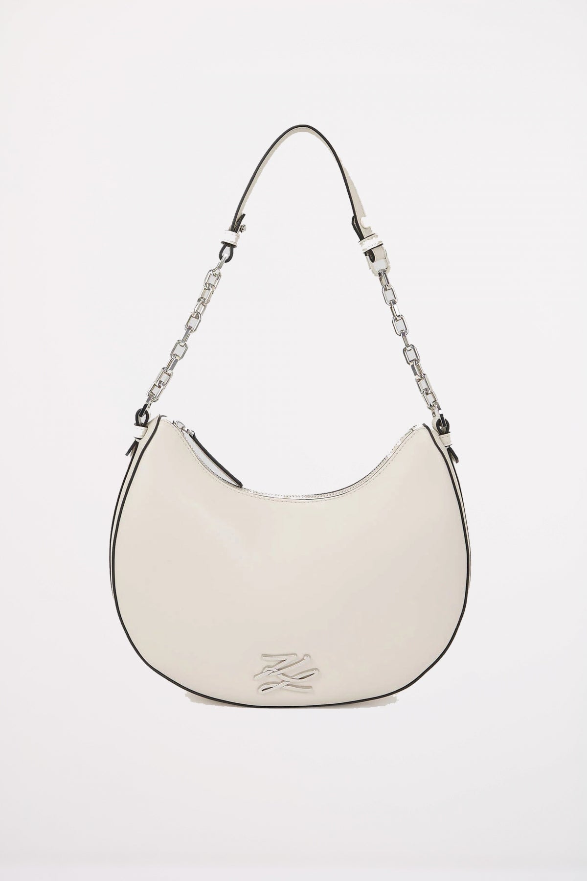 KARL LAGERFELD AUTOGRAPH MOON SHOULDER BA en color BEIS  (1)