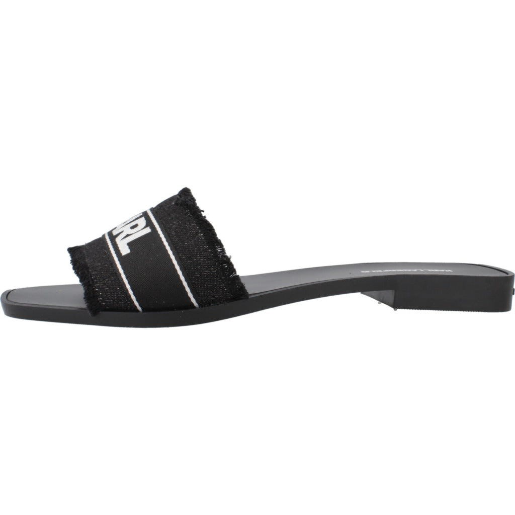 KARL LAGERFELD SKOOT II BORDER SLIDE en color NEGRO  (2)