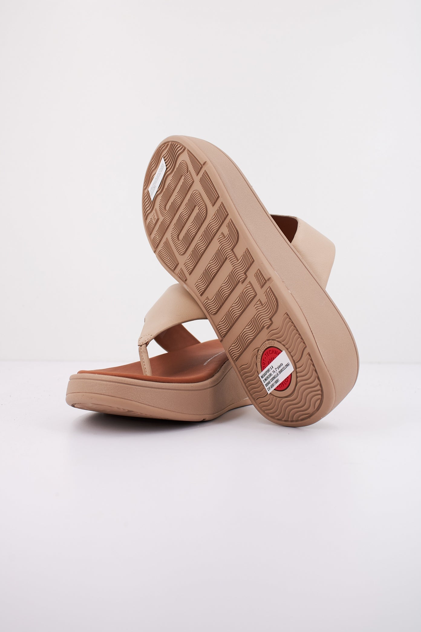 FITFLOP F MODE LEATHER FLATFORM T en color MARRON  (4)