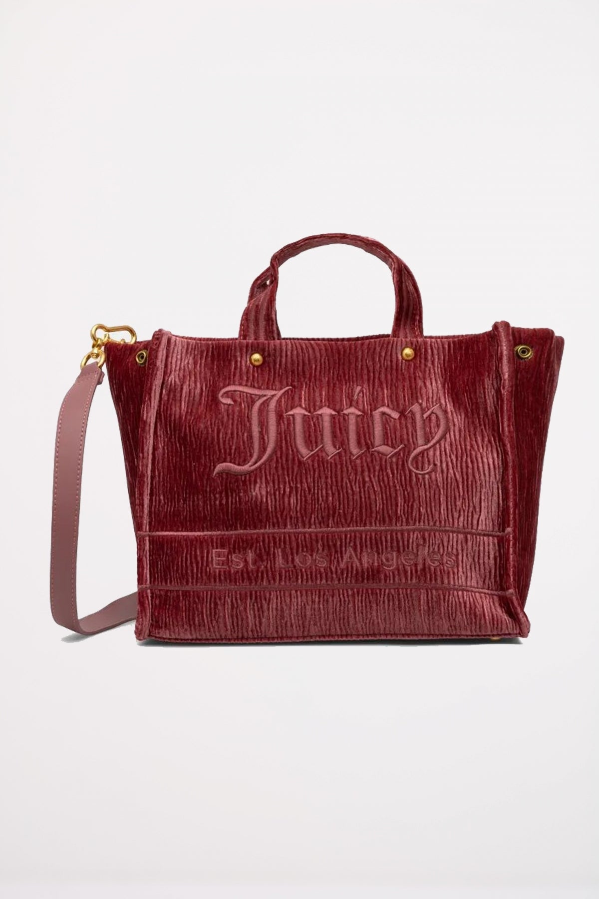 JUICY COUTURE IRIS VELVET M. SHOPPER BAG en color ROJO  (1)