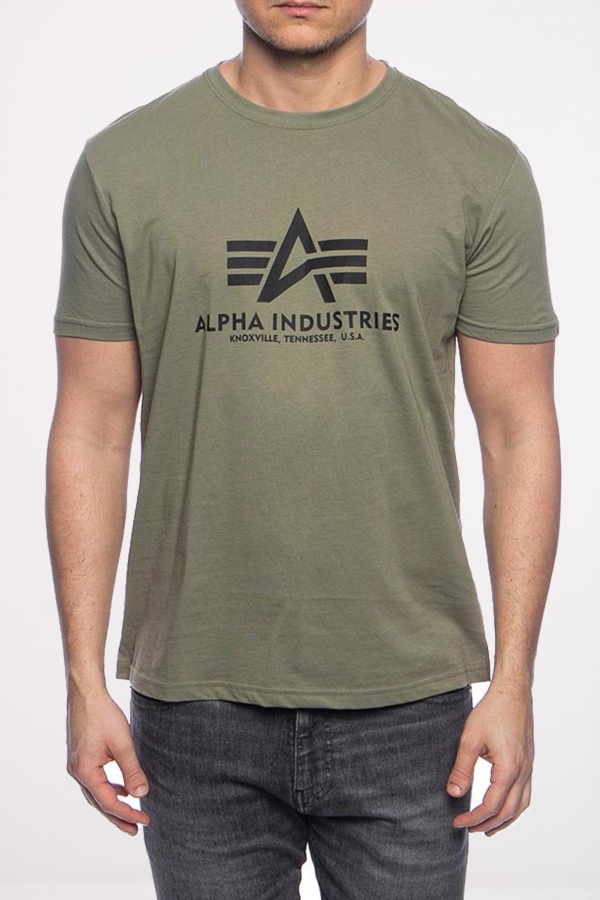 ALPHA INDUSTRIES BASIC T-SHIRT en color VERDE  (1)