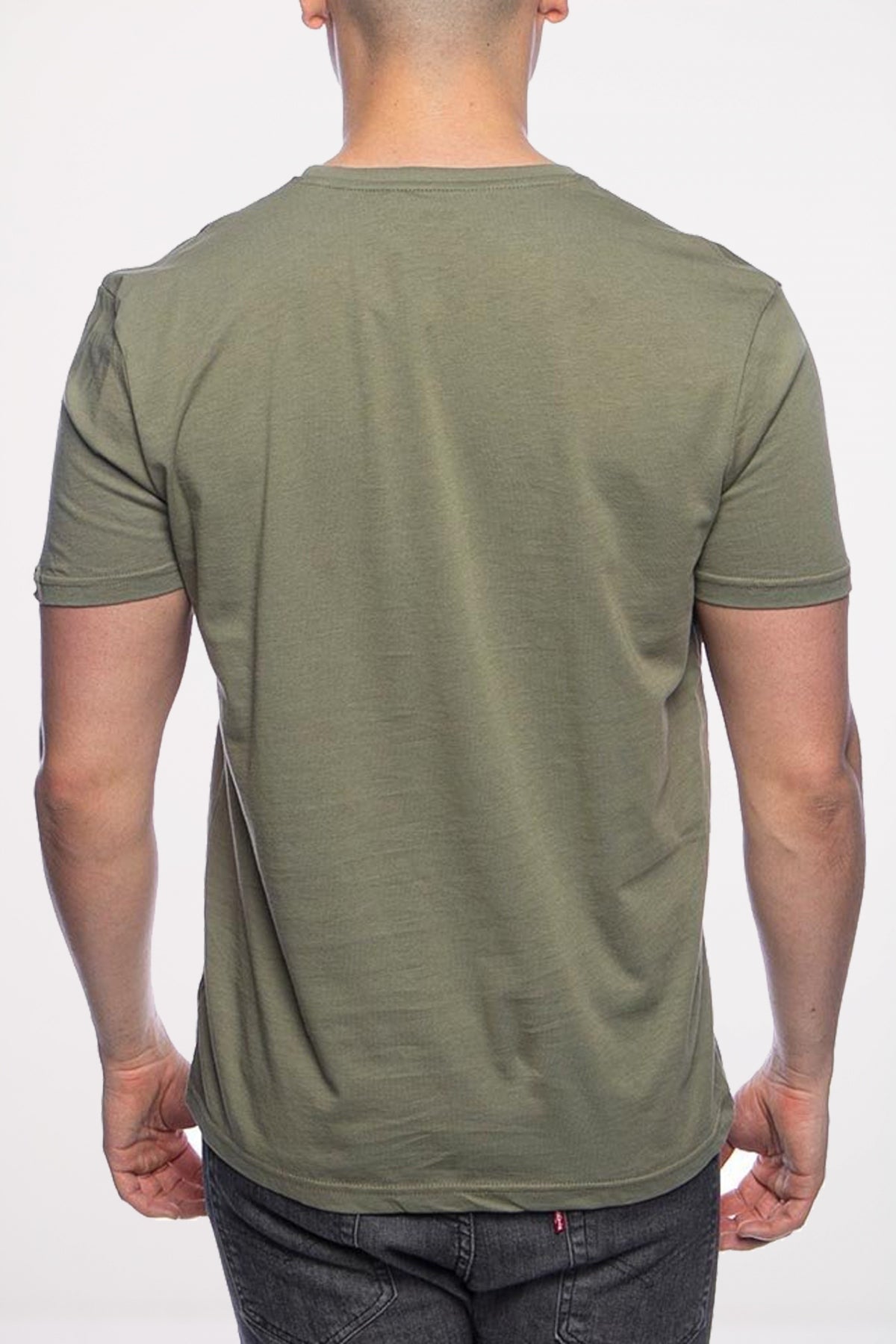 ALPHA INDUSTRIES BASIC T-SHIRT en color VERDE  (2)