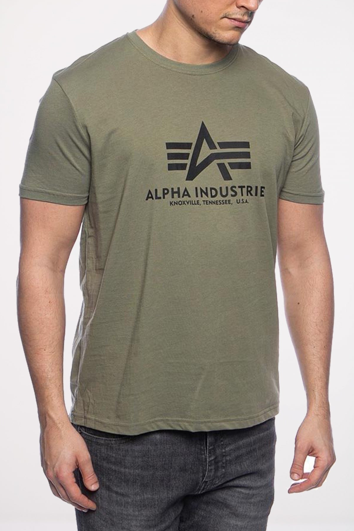 ALPHA INDUSTRIES BASIC T-SHIRT en color VERDE  (3)