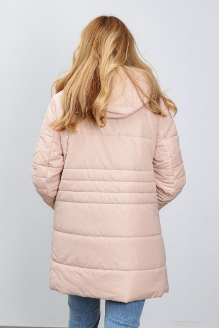 GEOX W MYRIA LONG PARKA en color ROSA  (3)